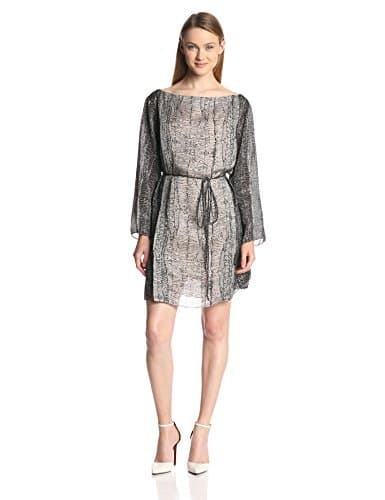 HALSTON HERITAGE Women's Printed Silk Caftan Dress