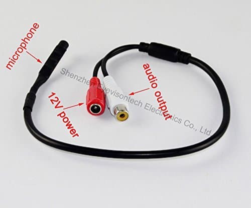 Eyevison DC 6V-12V 5mA RCA Female Audio Micro Sound Monitor Pick-up Receiver for CCTV Camera Accessories