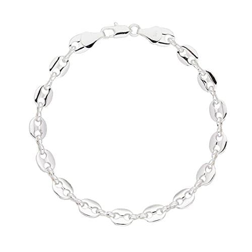 Shining Jewel - By ShivanshShining Jewel 925 8 inches Silver Plated Imported Quality Designer Link Bracelet for Men & Women (SJ_3181)