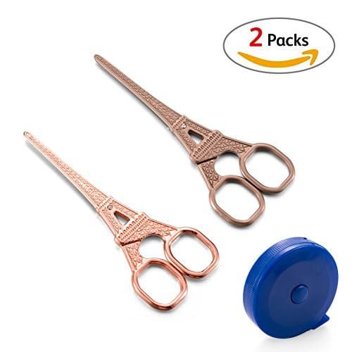 Eiffe Tower Scissors 5 Inch Embroidery Shears Vintage European Style Scissors for Sewing, Craft, Art Work & Everyday Use Needlework by JINJIAN