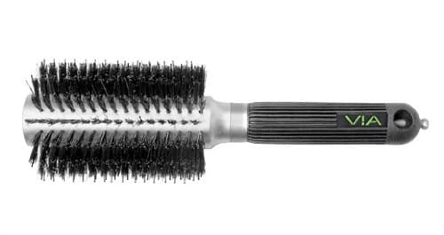 Via Professional Tourmaline Natural Boar Bristle Round hair brush, Large