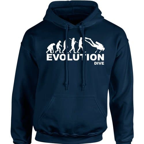 iClobber Scuba Diving Evolution Men's Hoodie Hoody Dive