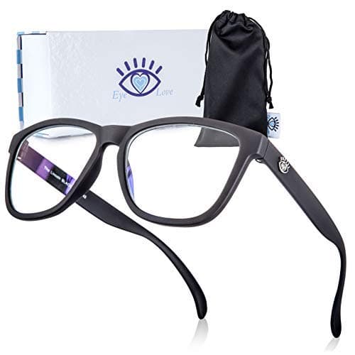 Blue Light Blocking Glasses for Women and Men, Eye Glasses for Computer and Gaming (Gray)