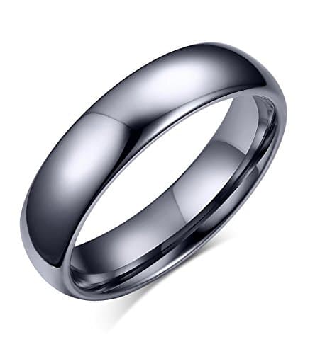XUANPAI 6mm Tungsten Carbide Domed Wedding Promise Anniversary Matching Couple Ring Set Gifts for Him,7