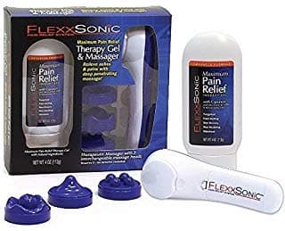 Pain Relief Gel & Therapeutic Handheld Massager Combo - Ointment Arnica Gel for Arthritis - Pain Relief Massager - Natural Pain Reliever for Muscle Joint and Back Pain, Tendon and Lower Back Ache