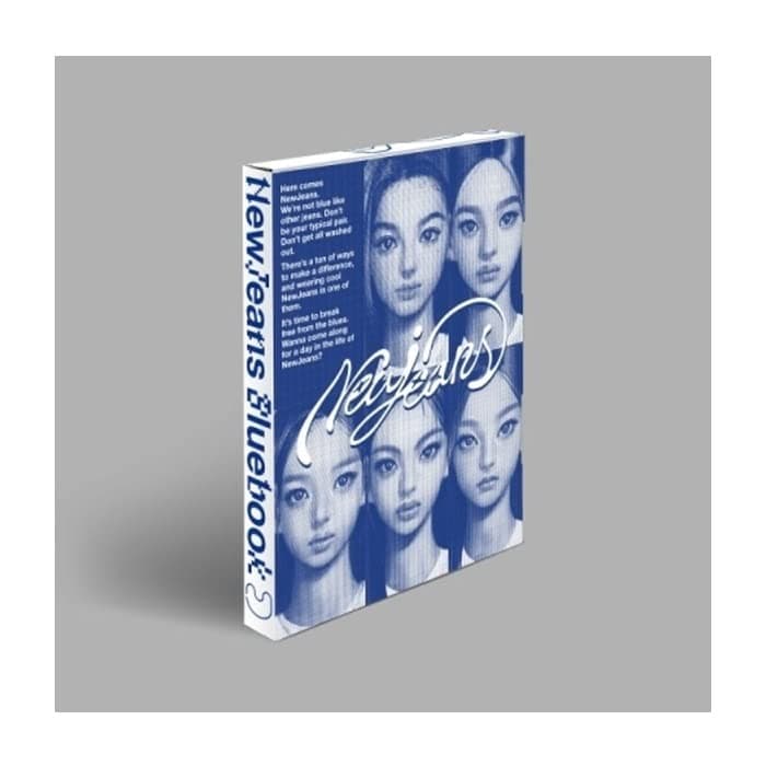 DREAMUS NewJeans New Jeans 1st EP Album Bluebook Version CD+Mini Poster On Pack+Log Book+Pin-up Book+Phoning Manual Book+ID Card+Sticker+Photocard+Tracking Sealed (NEWJEANS Version)