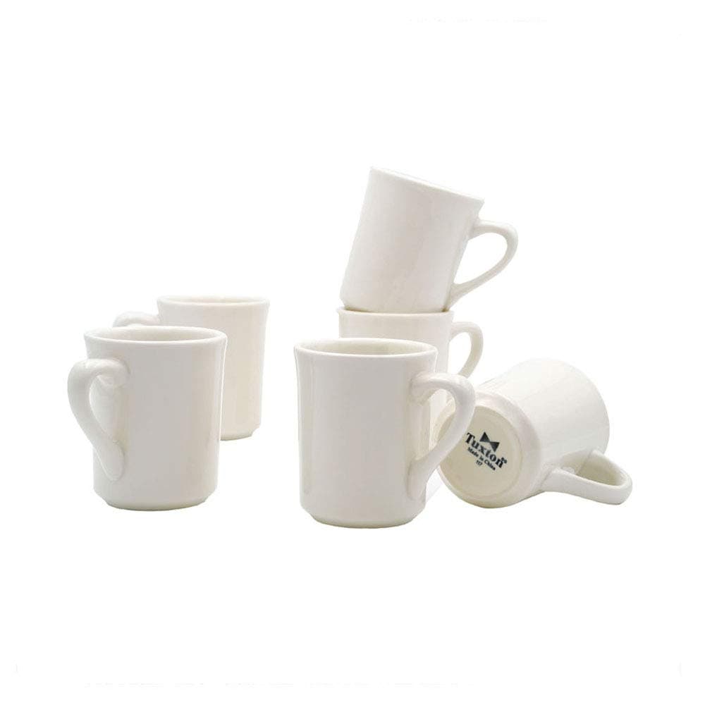 THTRE017-6B Nevada Ceramic Coffee Mug, 8-Ounce, Eggshell White