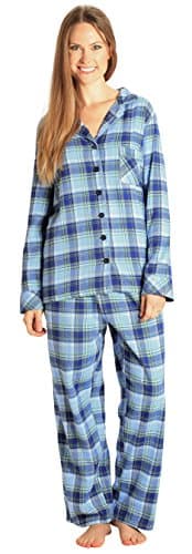 EVERDREAMSleepwear Womens Flannel Pajamas, Long 100% Cotton Pj Set