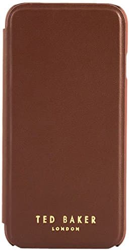 Official Ted Baker iPhone 6 Case Cover Hex print case cover for iphone 6 with Magnetic closure system folio style genuine faux leather case cover for iPhone 6 4.7" 2014 - Brown - proporta