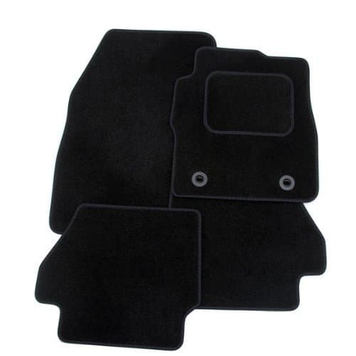 TAILORED FOR: PEUGEOT 208 (2012-2019) PREMIUM GENUINE TAILORED EXACT FIT CARPET CAR MATS - BLACK MAT + BLACK TRIM