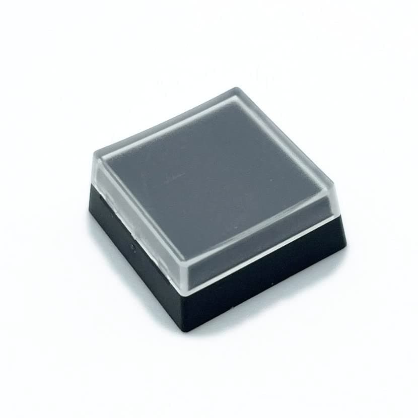 Genovation 0405009012 1X1 RELEGENDABLE CHERRY KEYCAP GRAY BASE with CLEAR LENS FOR KEYPAD