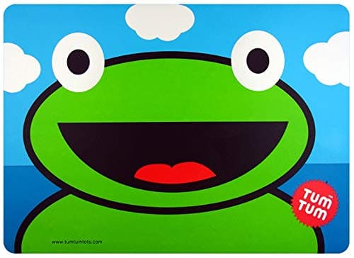TUM TUM Mega Size Kids Placemat, Easy Wipe Childrens Placemat, 45cm x 33cm BPA Free (Ribbit the Frog)