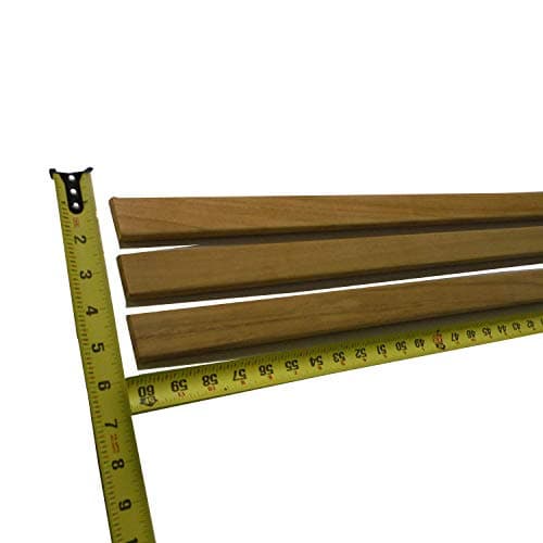 100% Heartwood Teak Batten 60 inch x 3/8 inch Thick x 1 +7/8 inch Wide Sanded