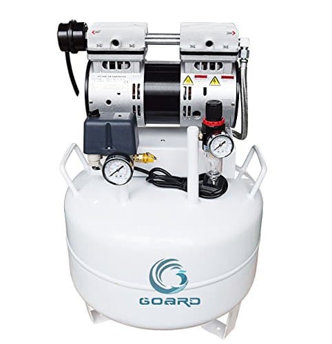 Goard Oil Free Air Compressor,Noiseless Oil Free Oilless Air Compressor 40L 550W 130L/min for 1PC Dental Chair