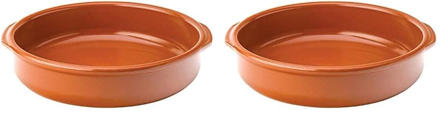 REGAS Clay Round Dish Spanish Mud Plate (17cm) (Pack of 2)