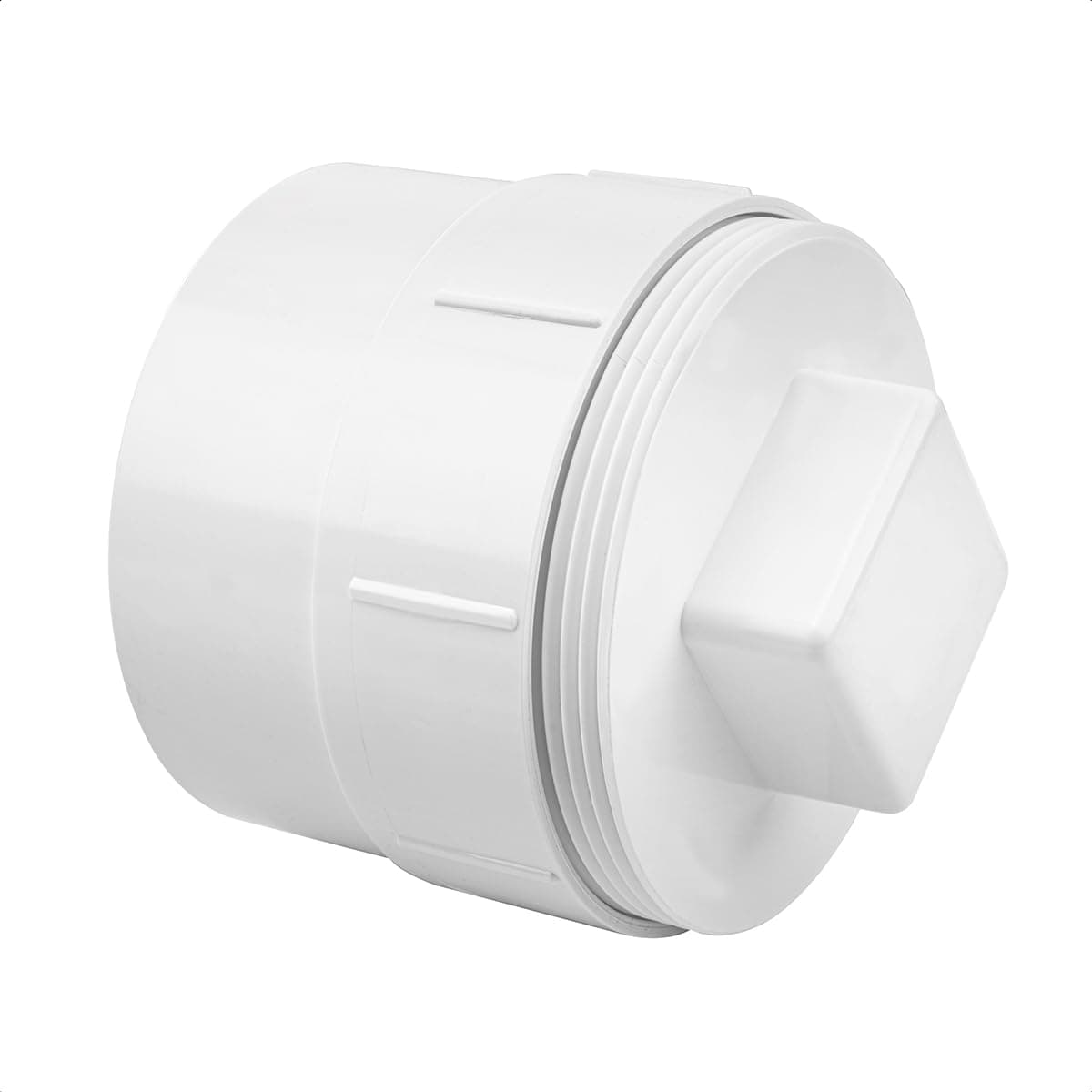 3" PVC Sewer Cleanout Cap, DWV Sewer Cleanout Cap Adapter with Plug for Drainage Pipe Fitting