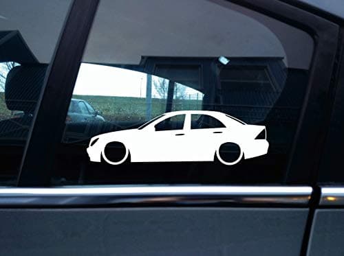 Turnerco Lowered W203 sedan silhouette Vinyl Sticker - | C32 c55 c30