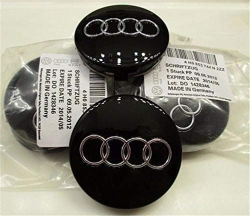 GANGJIANLAN New 4pcs 60mm Black Wheel Center HUB Cap Rim CAPS for Audi A3 A4 A6 A8