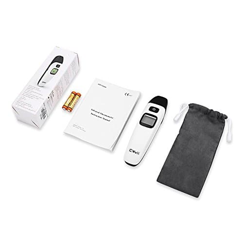 Digital Baby Ear Forehead Thermometer, Pouch, for Infant Adult Pet, Instant Precise Infrared Medical Temperature Reader, Quick Fever Notify, CE