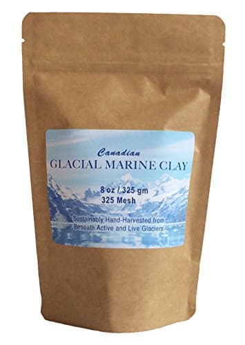Glacial Marine Clay - 8 oz Healing Clay for Facial Mask, Body Wrap, Mineral Detox Bath, Skin Conditions, Acne, Clogged Pores - Purest, Most Highly Enriched Clay (325 Mesh)