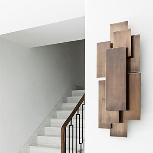 Decorlives Antique Hand Crafted Multi Layered Rectangle Metal Wall Art