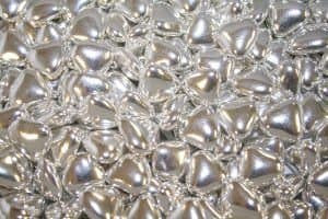 Silver Mini Heart Chocolate Dragees x200 Wedding Favour Sweets