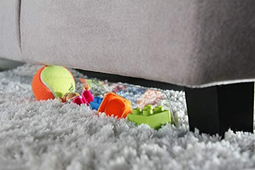 BOWERBIRD Clear Toy Blockers for Furniture - Use on Carpet and Heavy Rugs - Stop Things from Going Under Couch Sofa Bed and Other Furniture