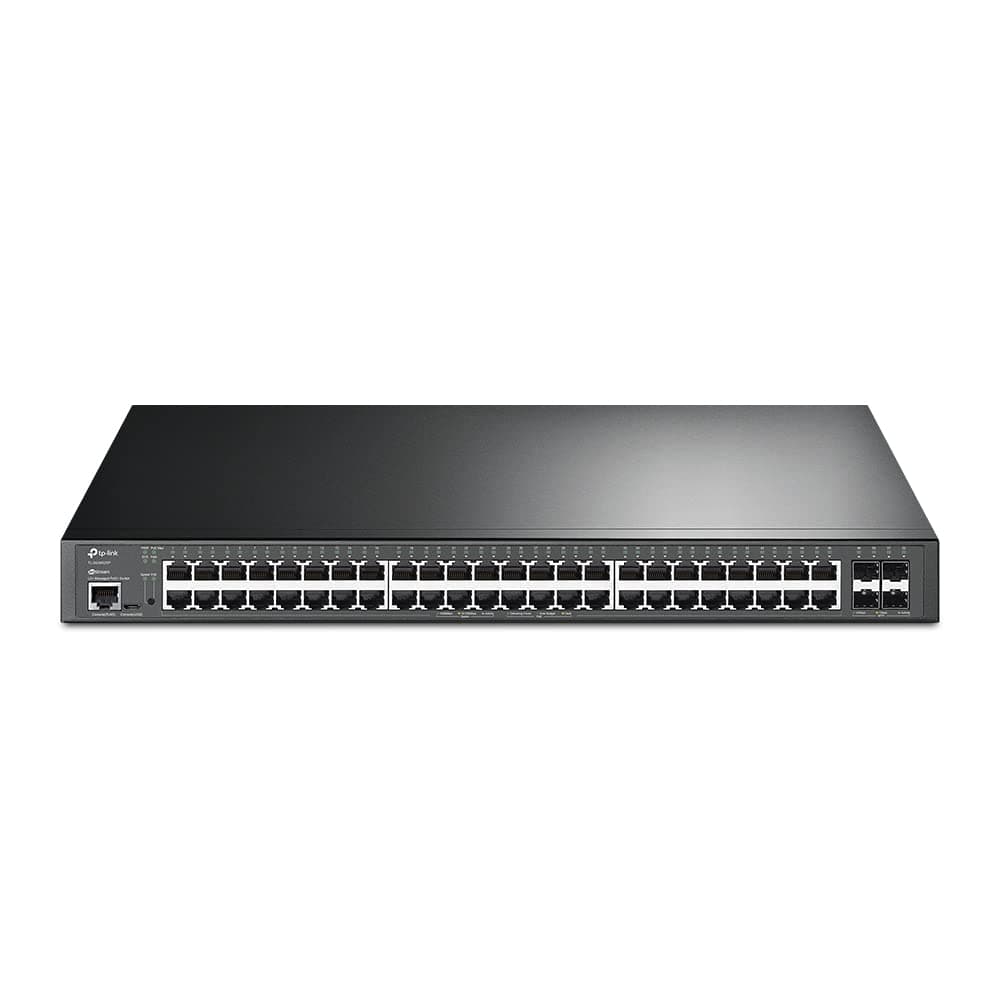 Omada SG3452XP | 48 Port Gigabit L2+ Managed PoE Switch | 48 PoE+ Port @500W, 4 x 10G SFP+ Slots | PoE Recovery | Support Omada SDN | IPv6 & Static Routing