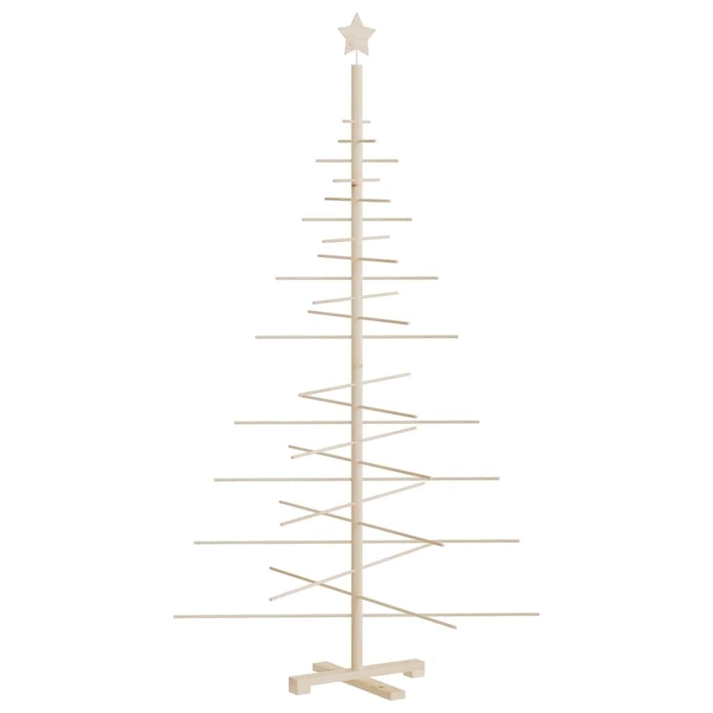 vidaXL Wooden Christmas Tree, Assemble Christmas Tree for Decoration, Christmas Decoration for Indoor Outdoor Party, Solid Wood Pine