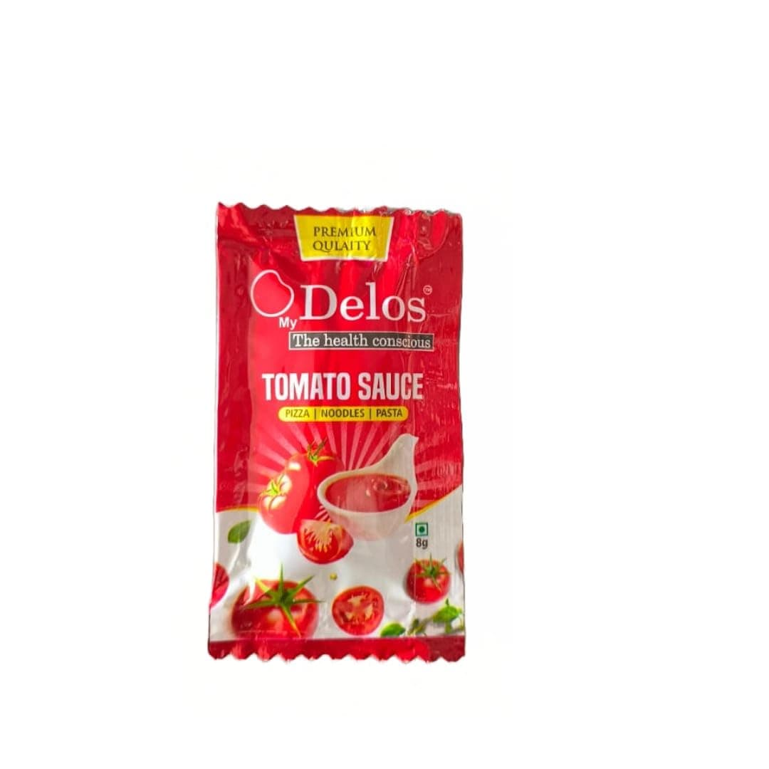 Delos Tomato Ketchup 8 g Pouch (Pack of 72)