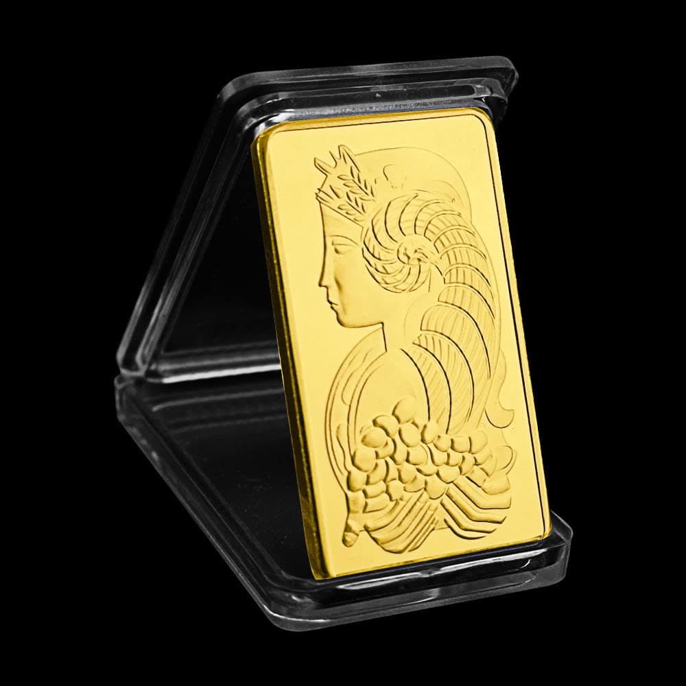 NIUBB Swiss Bank Gold Bullion Commemorative Coin Gold-plated Replica Commemorative Coin Swiss Collection Gold Bullion Creative Gift