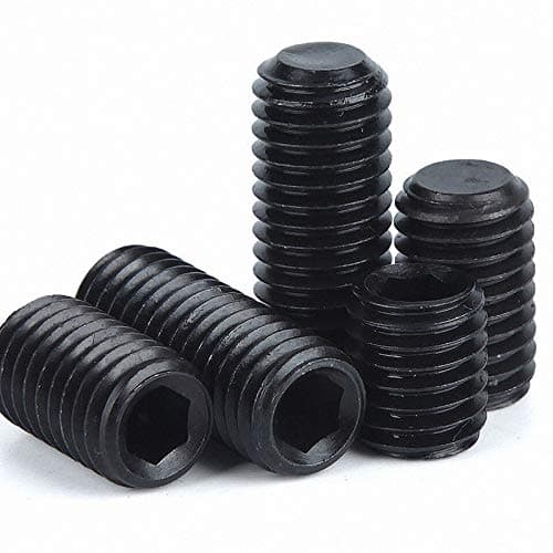 M3 X 3mm Allen Grub Screw,Hex Socket Set Screw-HT,Bright Finish, Machine Thread, Quantity - 10 Pcs
