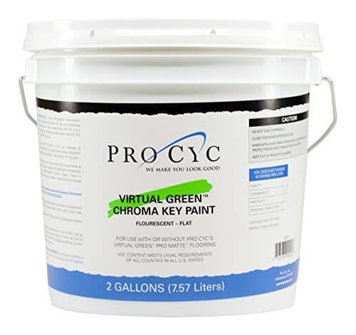 Pro Cyc Virtual Green Chroma Key Paint for Green Screens, 2 Gallons