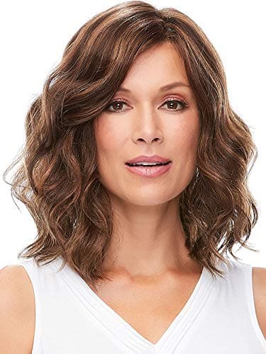 FENCCA Short Curly Wigs for Women Brown Shoulder Length Big Wave Hair Wigs Natural Looking Heat Resistant Synthetic Fashion Wig with Free Wig Cap (brown) FC018