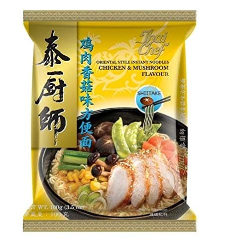 Thai Chef Oriental Style Instant Noodles, Chicken and Mushroom, 100g (Pack of 3)