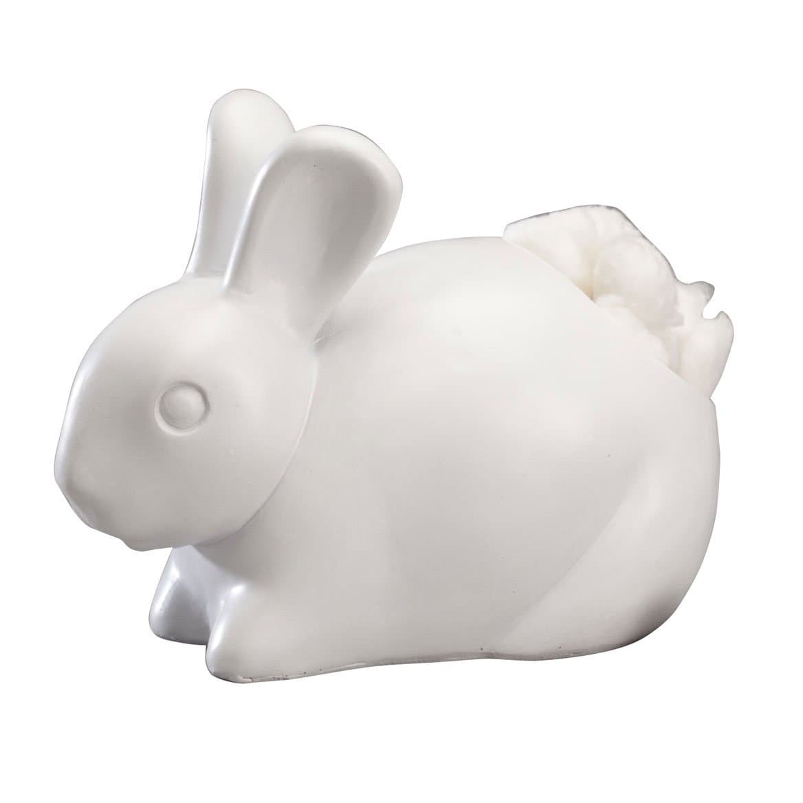 White Bunny Cotton Ball Holder and Dispenser by OakRidge - Bathroom Novelty and Décor