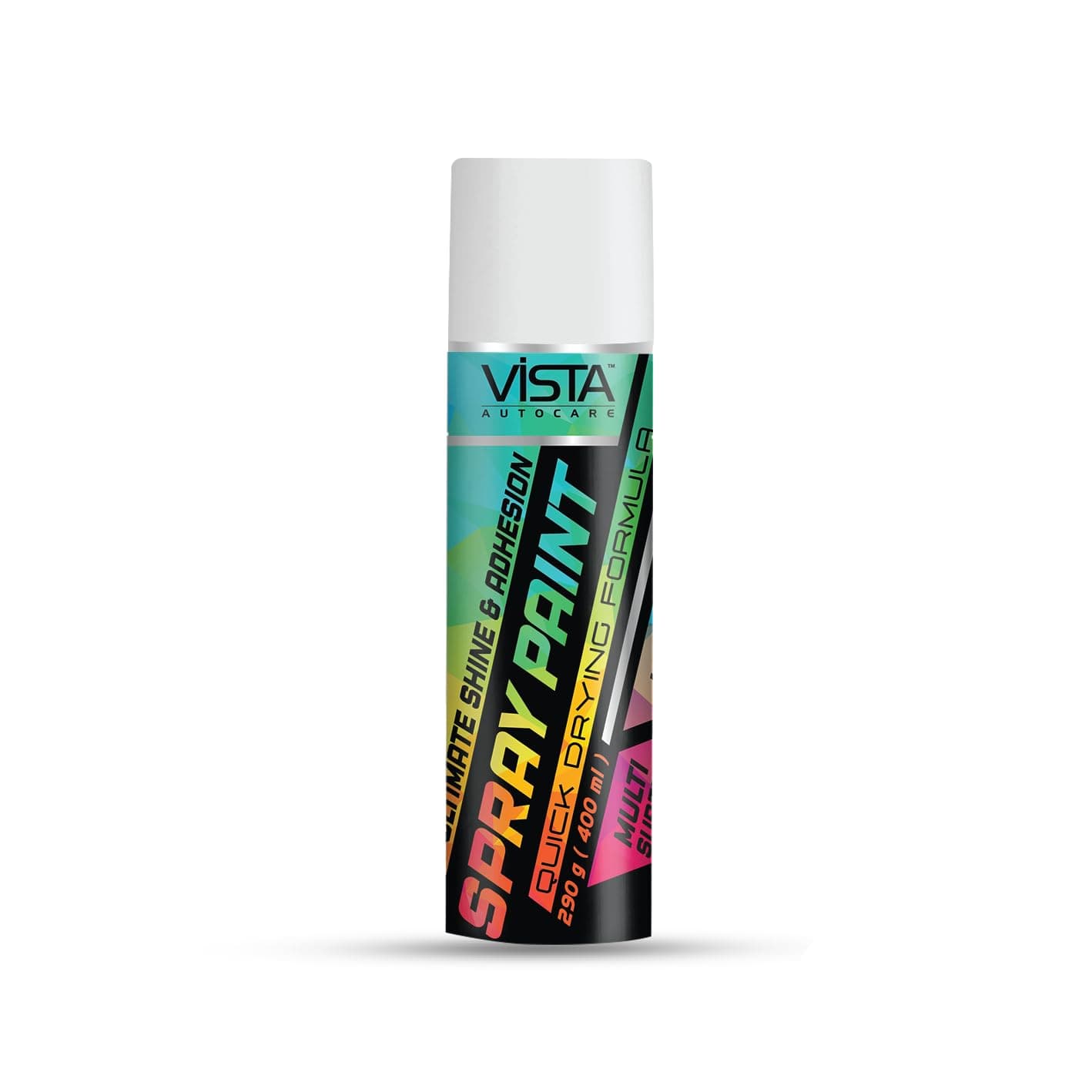 Vista Auto Care Spray Paint Lacquer 400 Ml (290 G) | Quick Drying With Gloss Finish For Metal, Wood, Walls | Acrylic Spraypaints, Transparent