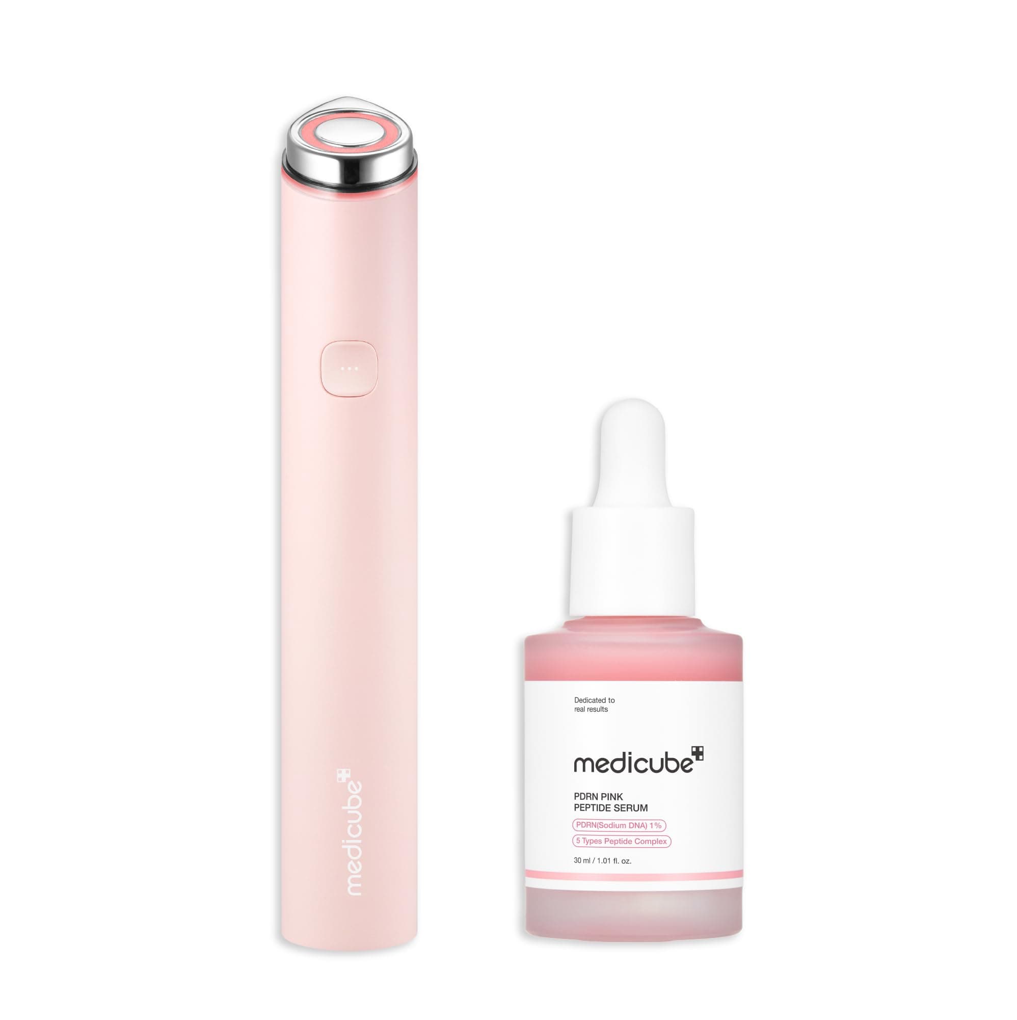 medicube Calm and Clear Skin Duo: medicube Mini Booster Pro Pink and Salmon DNA PDRN Pink Peptide Serum | Gifts for Her