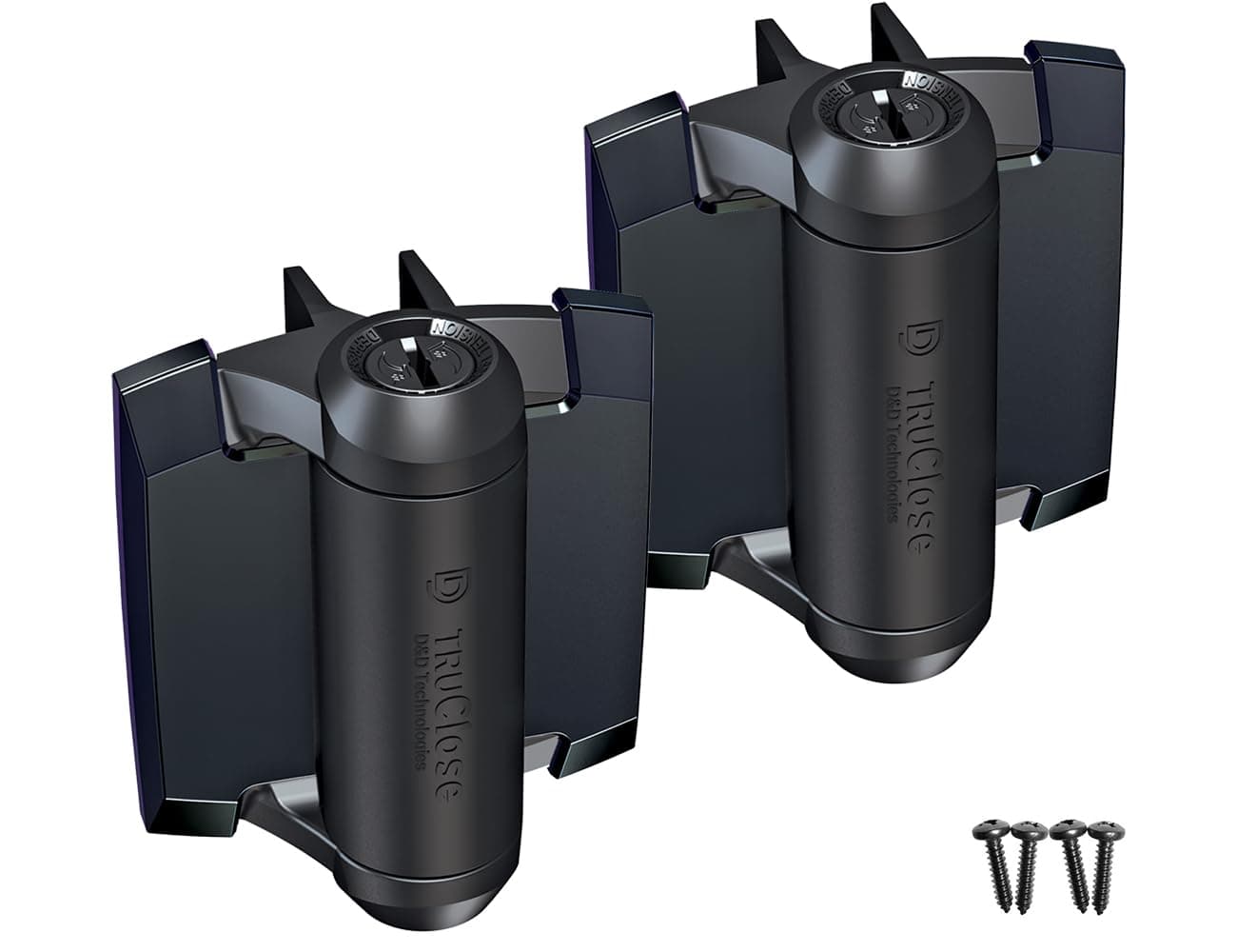 D&D Technologies TCA1L2S3BTS TruClose Regular Duty Gate Hinges, Self Closing Gate Hinges for Metal Gates up to 66 Pounds, with Alignment Legs, for Square Gate Frame and Post, Black, 2 Count