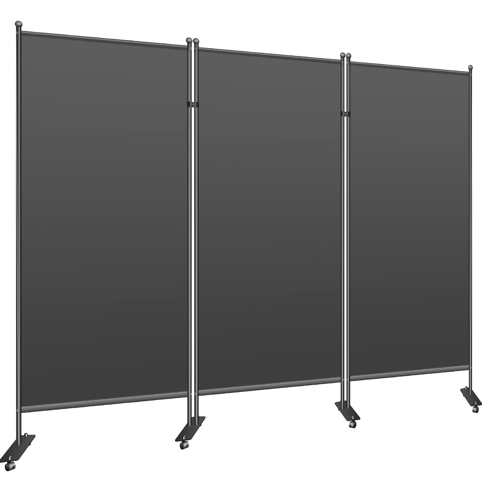 Room Divider 3-Panel, 102" W X 71" H Room Dividers and Folding Privacy Screens for Outdoor, Home, Office, Portable Freestanding Room Partition Wall Dividers. Porch Shading Partition(Black)