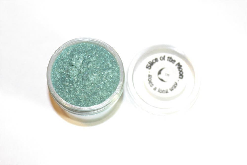 Slice of the Moon | Sea Green Natural Mineral Mica Powder, 0.42oz (12g) | for Personal or Professional Use - Cosmetics, Epoxy Resin Projects, Nail Polish, Soaps, Bath Bombs, and Art Projects