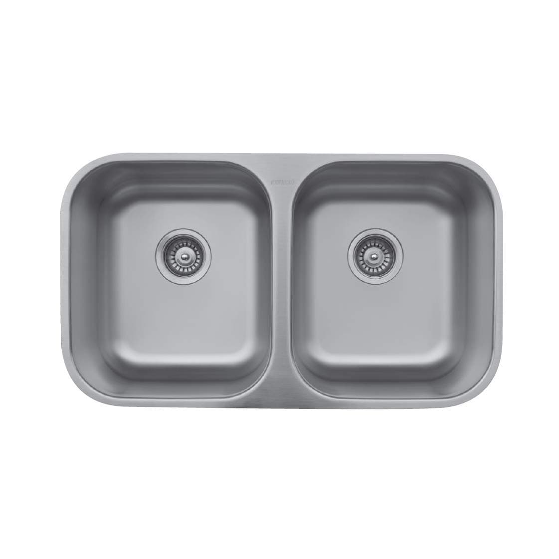 Karran Undermount Stainless Steel 31.5x18.125x8.75 0-Hole 50/50 Double Bowl Kitchen Sink