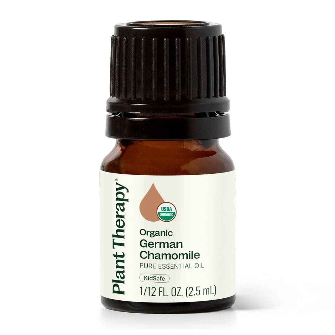 Plant Therapy Organic German Chamomile Essential Oil 2.5 mL (1/12 oz) 100% Pure, Undiluted, Therapeutic Grade