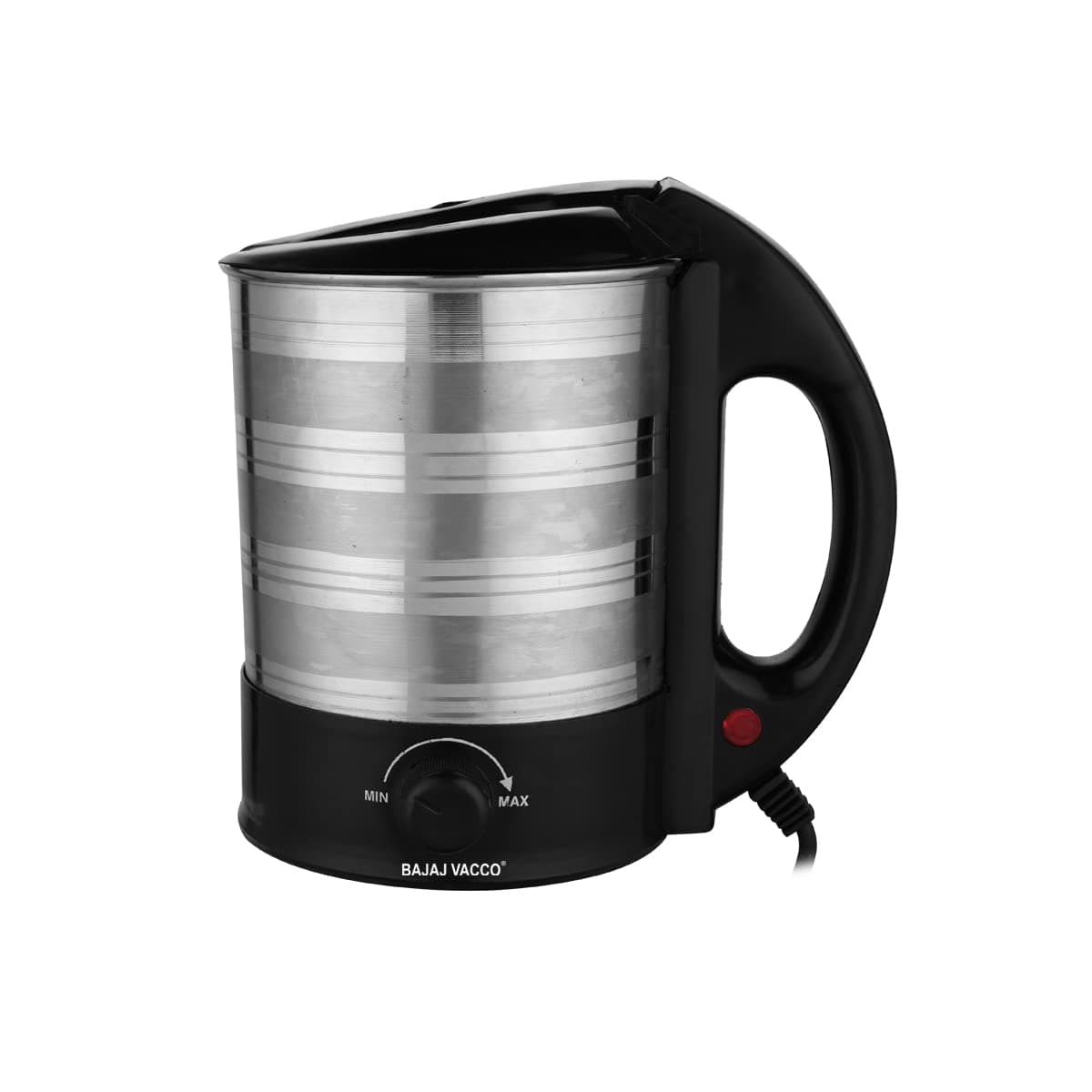 BAJAJ VACCO�Stainless Steel Electric Kettle (Black, Large)