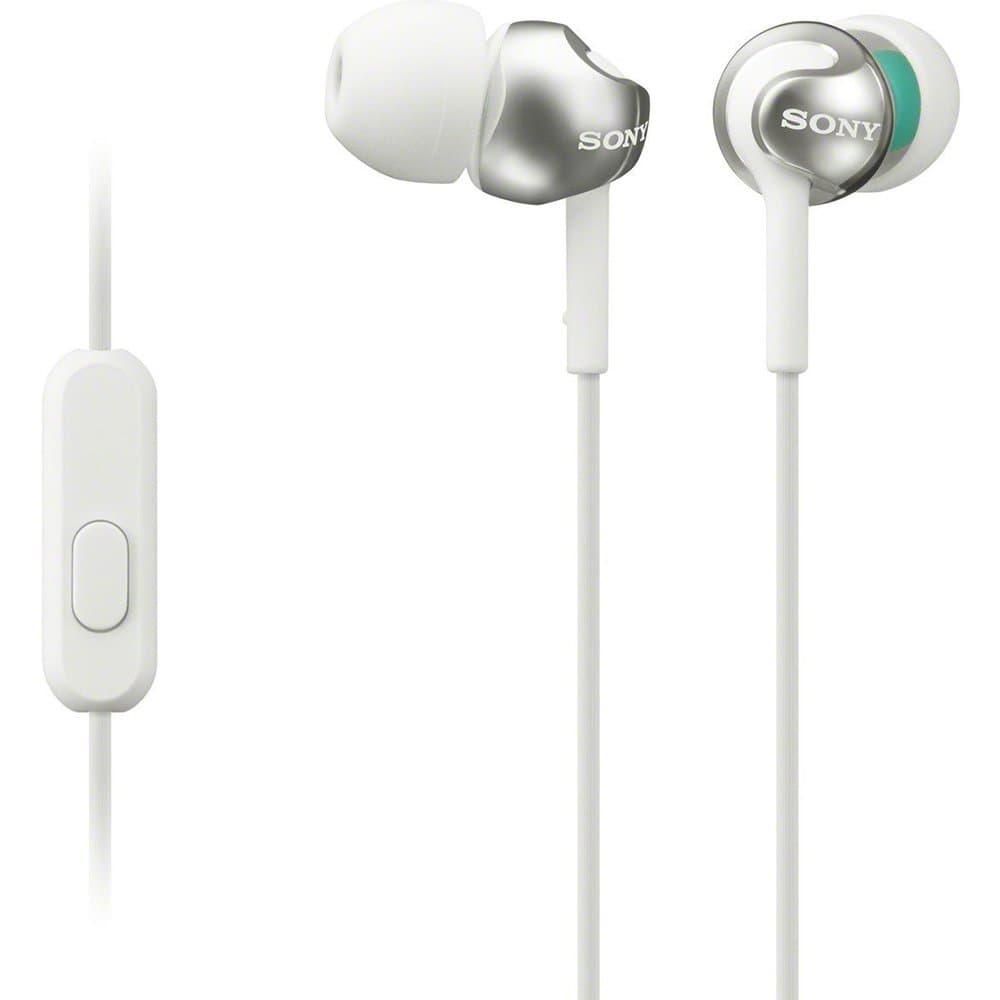 MDREX110AP/W In-Ear Binaural Wired White Mobile Headset Mobile Headset (Binaural, In-Ear, White, Universal, Wired, 1.2 m)