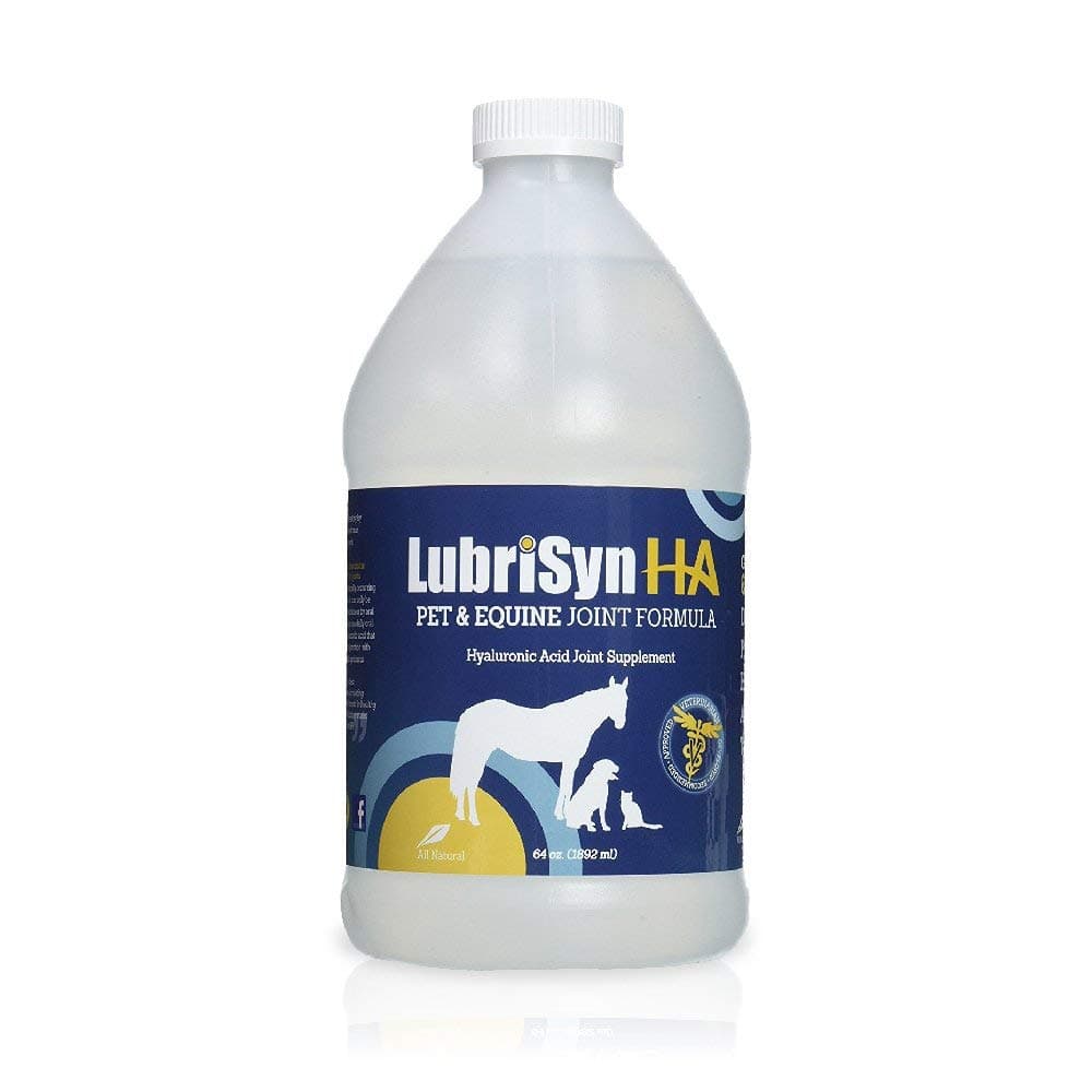 LubriSynHA Hyaluronic Acid Hip & Joint Care Supplement for Dogs, Cats & Horses – Liquid Oral HA for Pets – Joint Support Supplement Promotes Mobility, Flexibility, Cartilage Health & Comfort – 64oz