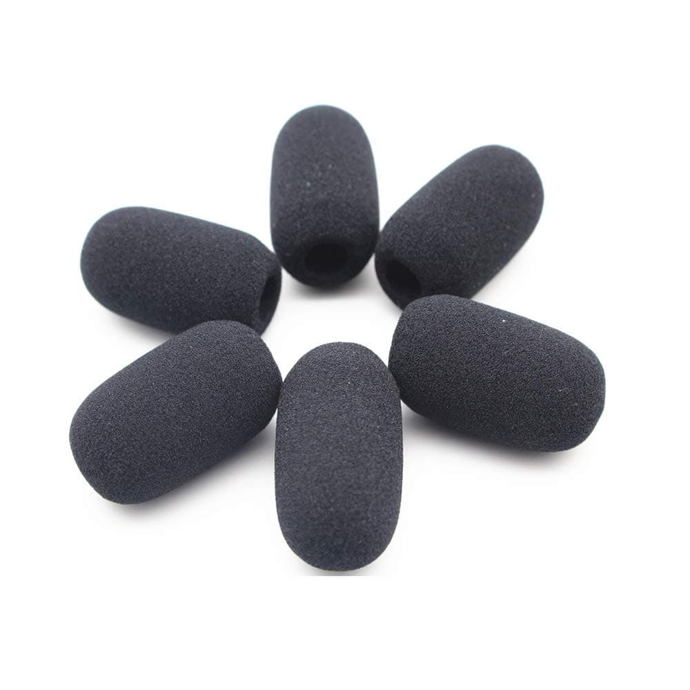 6 Pieces Dense Foam Microphone Windscreen Sponge Windshield Mic Foam Cover Mic Muff for Lightspeed Astro A50s Headsets