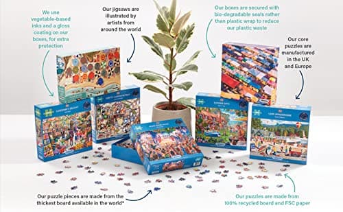 I Love Winter 1000 Piece Jigsaw Puzzle | Mike Jupp | Cartoon Jigsaw Puzzle | Premium 100% Recycled Board | Great Gift for Adults | Gibsons Games