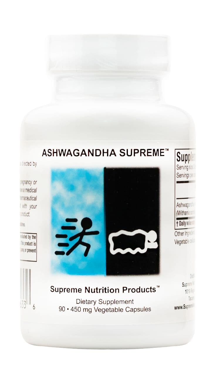 Supreme Nutrition Products Ashwagandha , 90 Pure 500 mg Capsules | 1500 mg per Serving