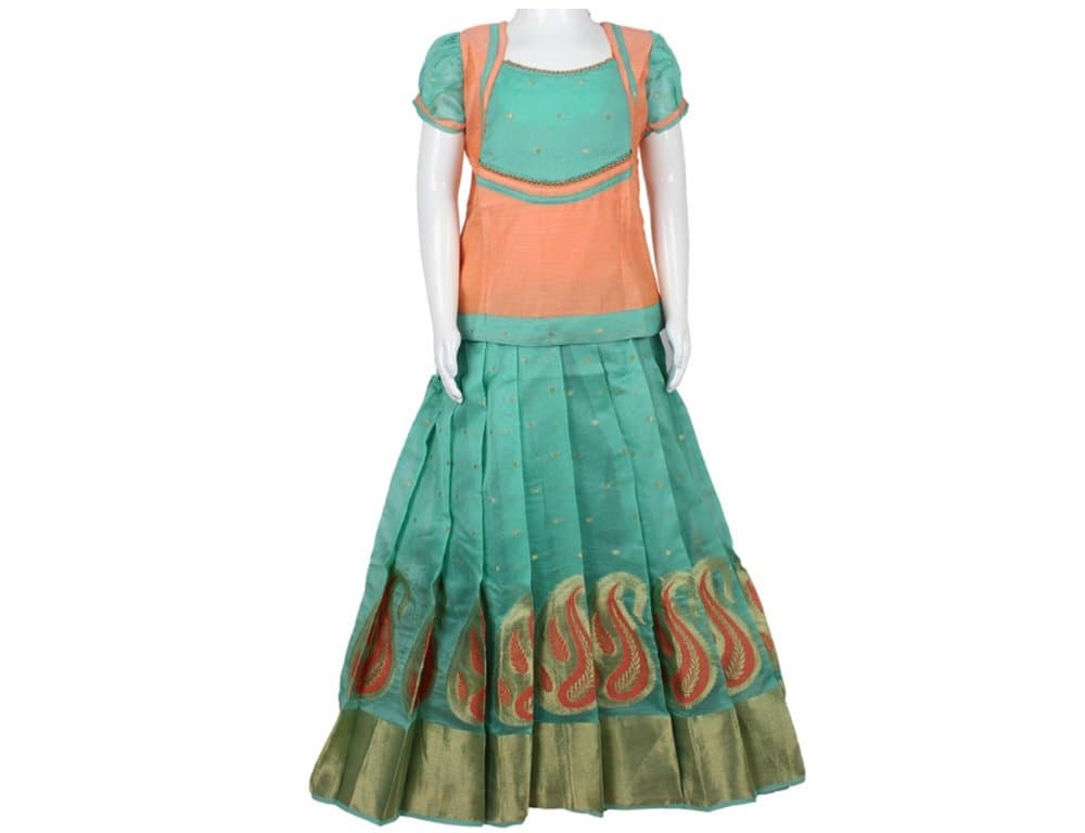 Kids Lehenga / Pattu Pavadai - KCR3GR